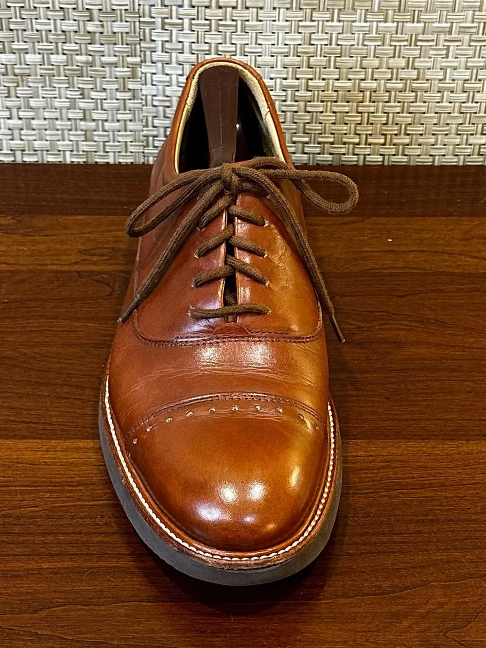 🌟HP🌟Samuel Hubbard Market Cap Dress Oxfords Whiskey Tan Cognac Leather PT 8W